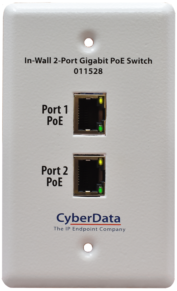 011528 In-Wall 2-Port Gigabit PoE Switch (Replacement Product Below)