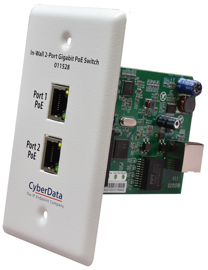 011528 In-Wall 2-Port Gigabit PoE Switch (Replacement Product Below)