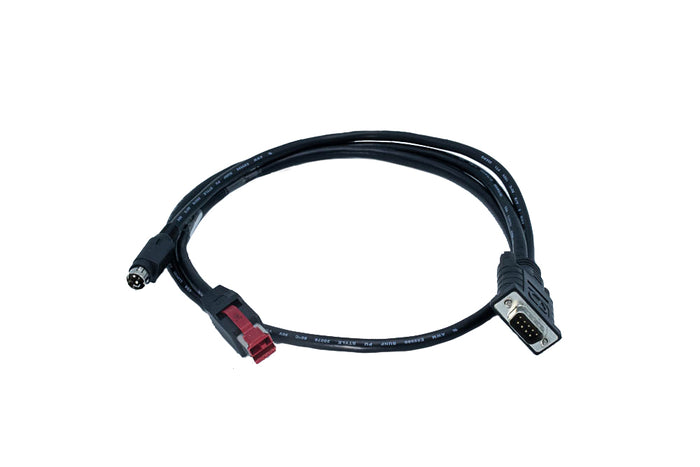 010785  24V PoweredUSB to Serial-with Power Plug-1M-Black-RoHS Compliant