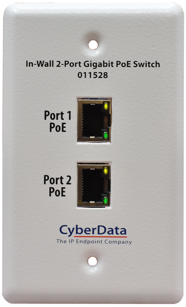 011528 In-Wall 2-Port Gigabit PoE Switch