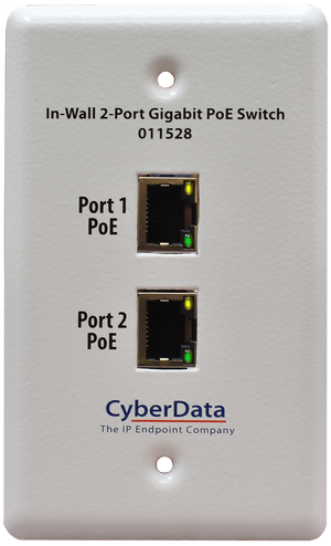 011528 In-Wall 2-Port Gigabit PoE Switch